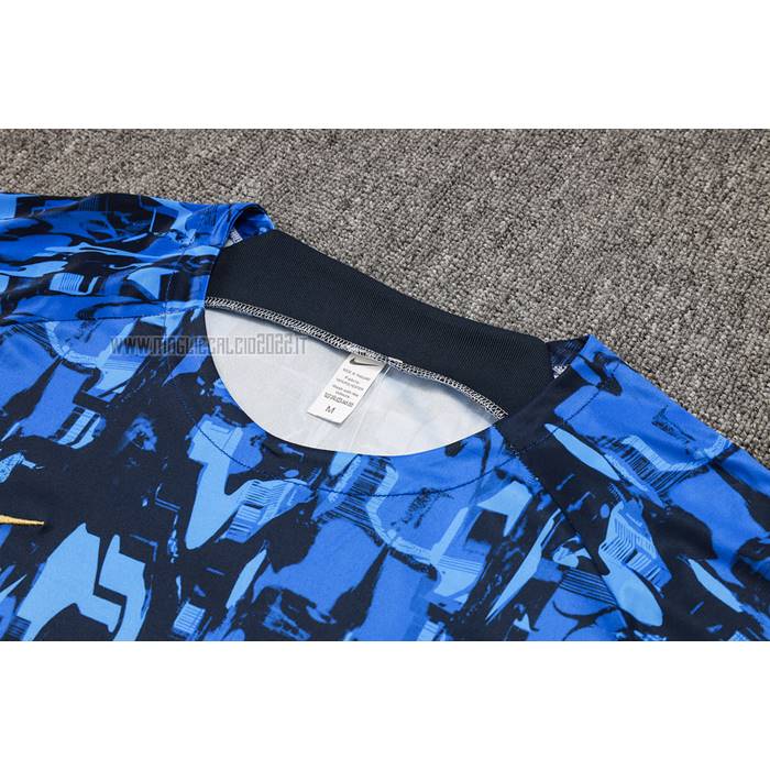 Tuta da Track del Chelsea Manga Corta 2023-2024 Blu - Pantalon Corto